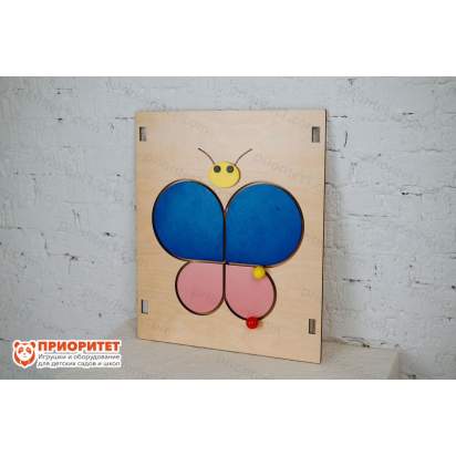 Тактильно-развивающая панель-лабиринт «Летний мотылек»_11