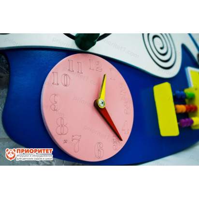 Бизиборд «Синяя рыбка» с часами