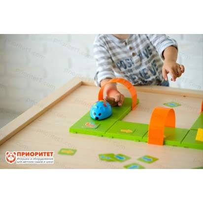 Робот мышка голубая вид сверху