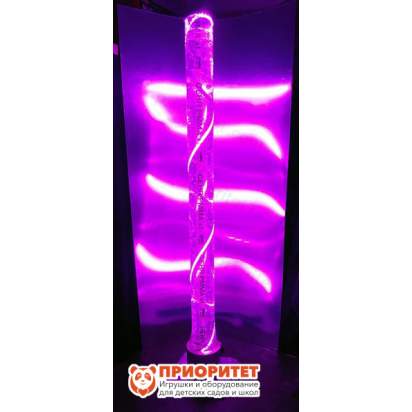 Воздушно-пузырьковая колонна со спиральной подсветкой