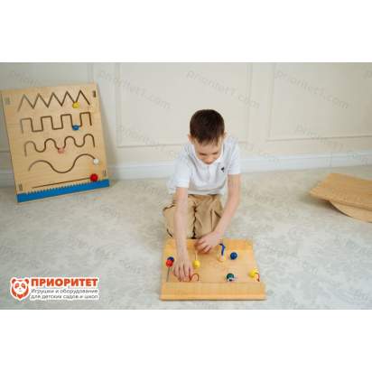 Тактильно-развивающая панель с текстурами «Цветные шарики»_1