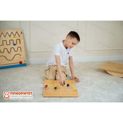 Тактильно-развивающая панель с текстурами «Цветные шарики»_2