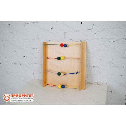 Тактильно-развивающая панель с текстурами «Цветные шарики» 3