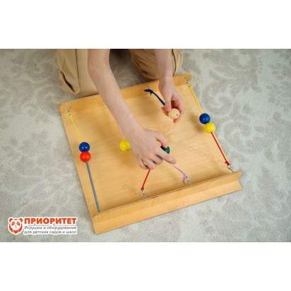 Тактильно-развивающая панель с текстурами «Цветные шарики»_3