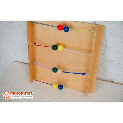 Тактильно-развивающая панель с текстурами «Цветные шарики» 4