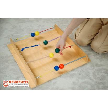 Тактильно-развивающая панель с текстурами «Цветные шарики»_5