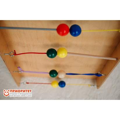 Тактильно-развивающая панель с текстурами «Цветные шарики» 6