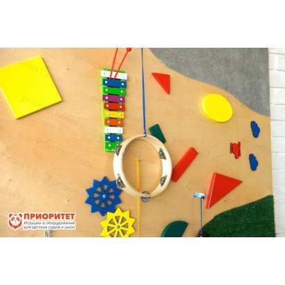 Тактильная панель Знакомство с музыкой с бубном