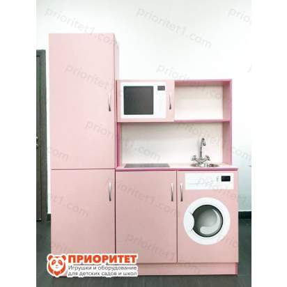 Детская кухня Фантазия розовая с холодильником