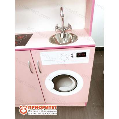 Детская кухня Фантазия розовая со стиральной машинкой
