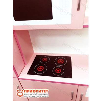 Детская кухня Фантазия розовая с плитой и микроволновкой