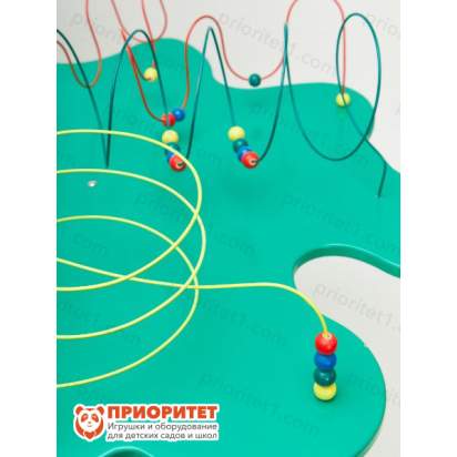 Дидактический стол с лабиринтом Озорные бусинки для детей