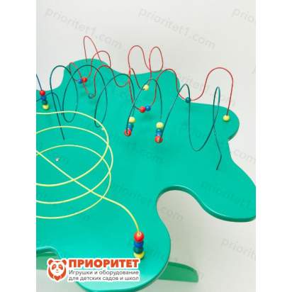 Дидактический стол с лабиринтом Озорные бусинки зеленый