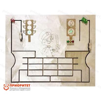 Бизиборд со светом Правила дорожного движения со светофором