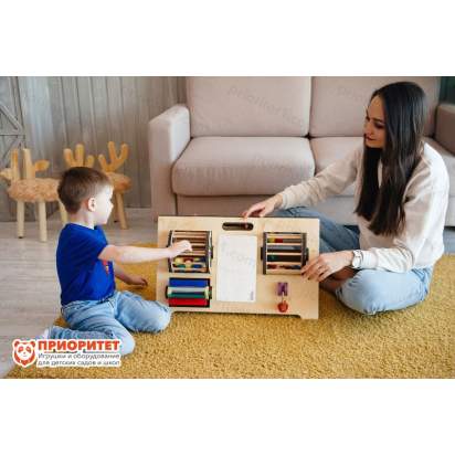 Двухсторонняя тактильная панель Новые умения для детских садов