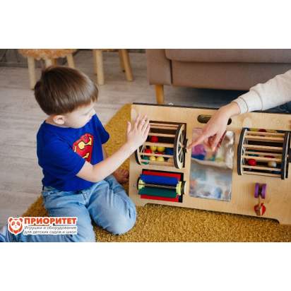 Двухсторонняя тактильная панель Новые умения из дерева