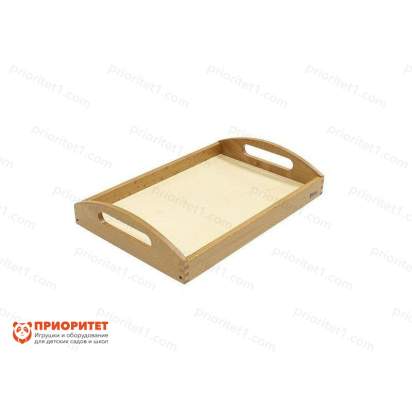 Поднос Монтессори малый с фигурной ручкой