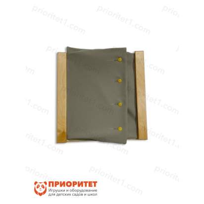 Серая рамка с желтыми пуговицами