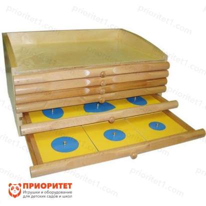 Геометрический комод Монтессори (35 вкладышей)