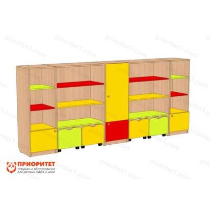 Стеллаж-стенка для игрушек и книг «Много места»_1