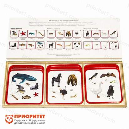 Комплект карточек Монтессори «Животные по среде обитания»