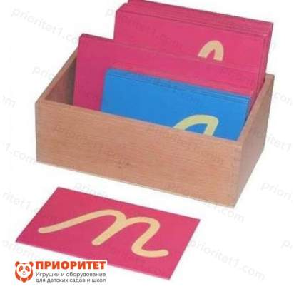 Игровой набор Монтессори «Английские шероховатые буквы. Прописные»