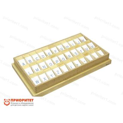 Игровой набор Монтессори «Английский алфавит на пластиковых табличках. Печатные»