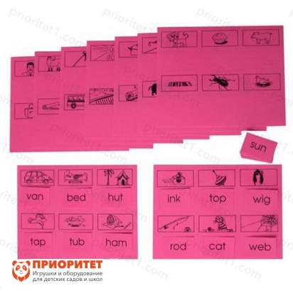 Материал Монтессори для фонетического чтения на английском языке
