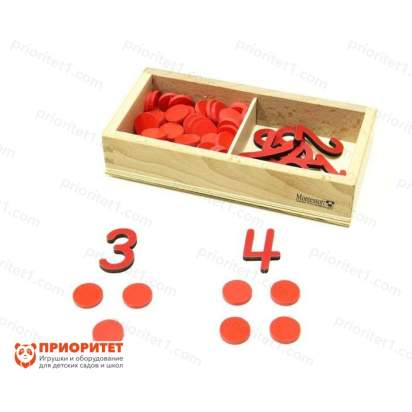 Игровой набор Монтессори «Цифры и чипсы»