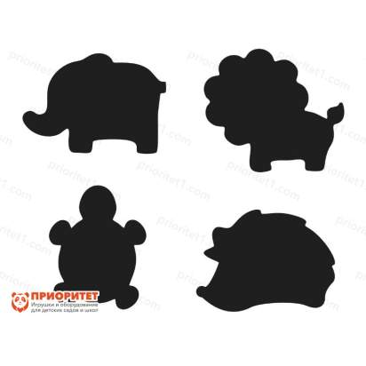 Набор фигурных грифельных меловых досок «Зоосад»