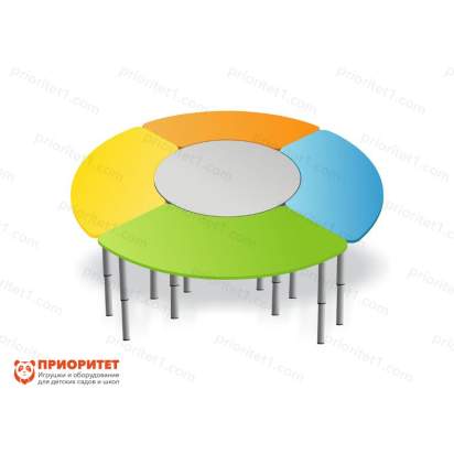 Стол растущий на регулируемых ножках «В кругу друзей» цветной