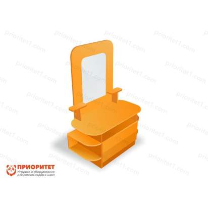 igrovoe-oborudovanie-ugolok-parikmahera-oranzhevoe