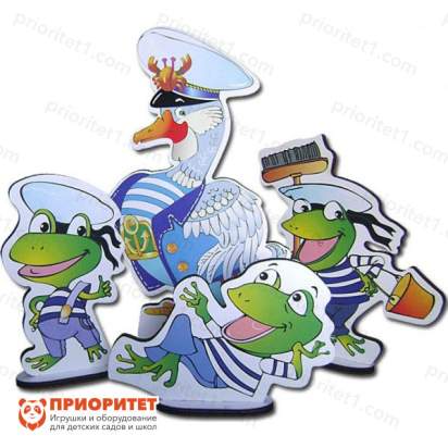 Комплект персонажей «Гусь и Лягушки» (подставка)