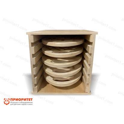 Набор тактильно-развивающих панелей-лабиринтов «Балансиры для рук» стеллаж