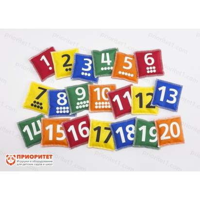 Набор мешочков с цифрами от 1 до 20