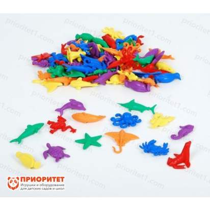 Набор фигурок для счета «Морские животные» (84 шт)