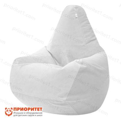 Кресло-мешок «Груша» (велюр, белый)