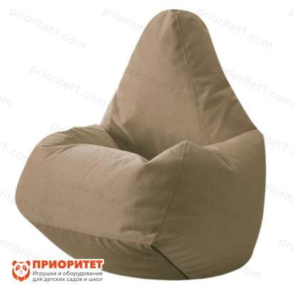 Кресло-мешок «Груша» (велюр бархатистый, бежевый)