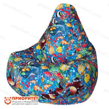 Кресло-мешок «Груша. Карасики» (велюр)