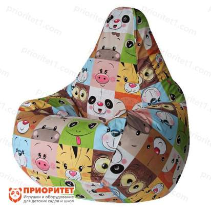 Кресло-мешок «Груша. Мордашки» (велюр)