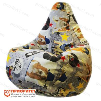 Кресло-мешок «Груша. Бульдог» (жаккард)