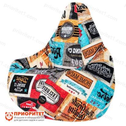 Кресло-мешок «Груша. Лэйбл» (жаккард)