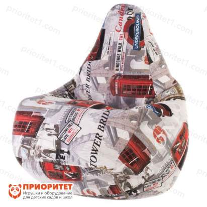 Кресло-мешок «Груша. Лондонбус» (жаккард)