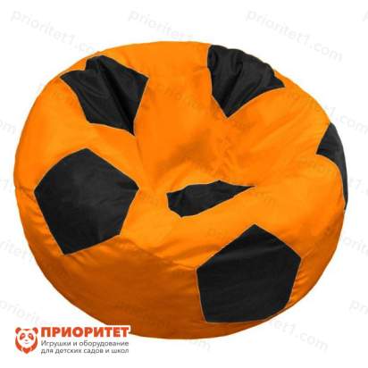 Кресло-мешок «Мяч» (полиэстер, оранжево-черный)