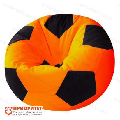 Кресло-мешок «Мяч» (велюр, оранжево-черный)