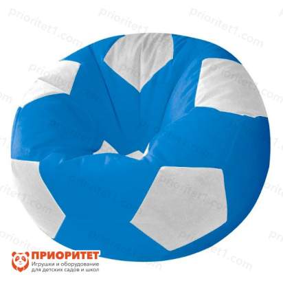 Кресло-мешок «Мяч» (велюр, сине-белый)
