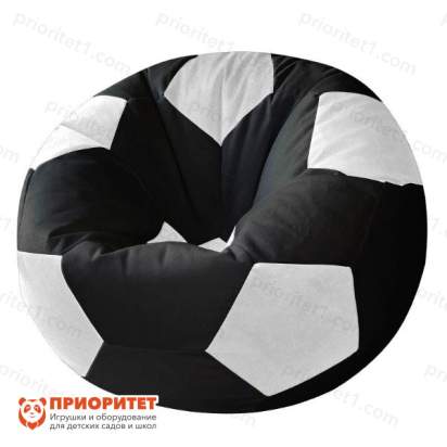 Кресло-мешок «Мяч» (велюр, черно-белый)