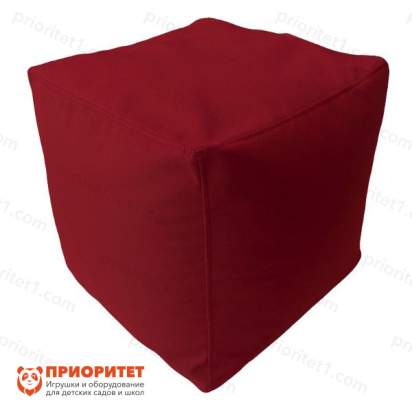 Пуфик «Куб» (микророгожка, бордовый)