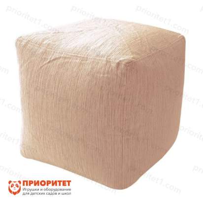 Пуфик «Куб» (рогожка, кремовый)