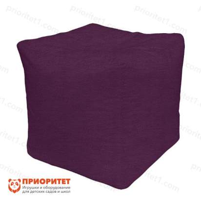 Пуфик «Куб» (микровелюр, бордовый)